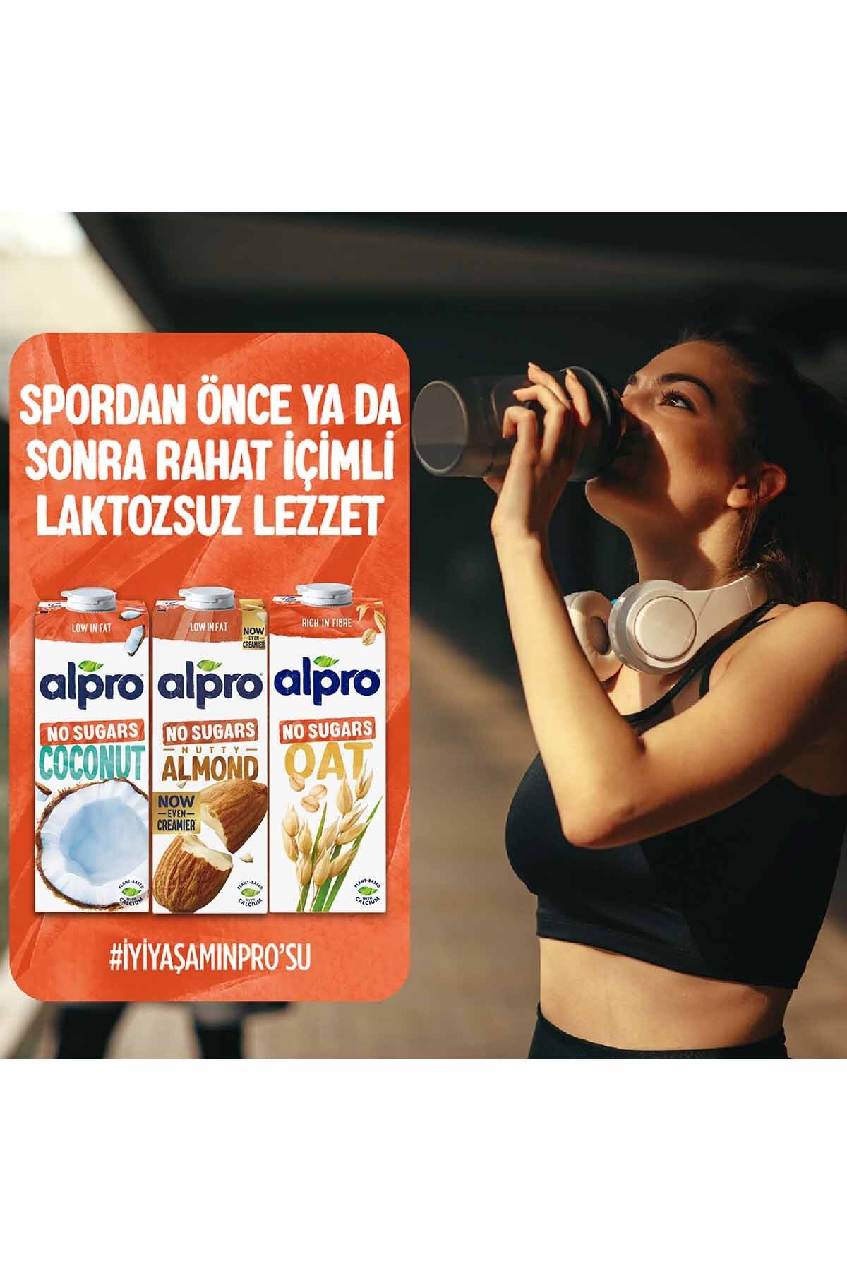 ALPRO Şekersiz Yulaf Sütü 1 Litre - Vegan ve Laktozsuz