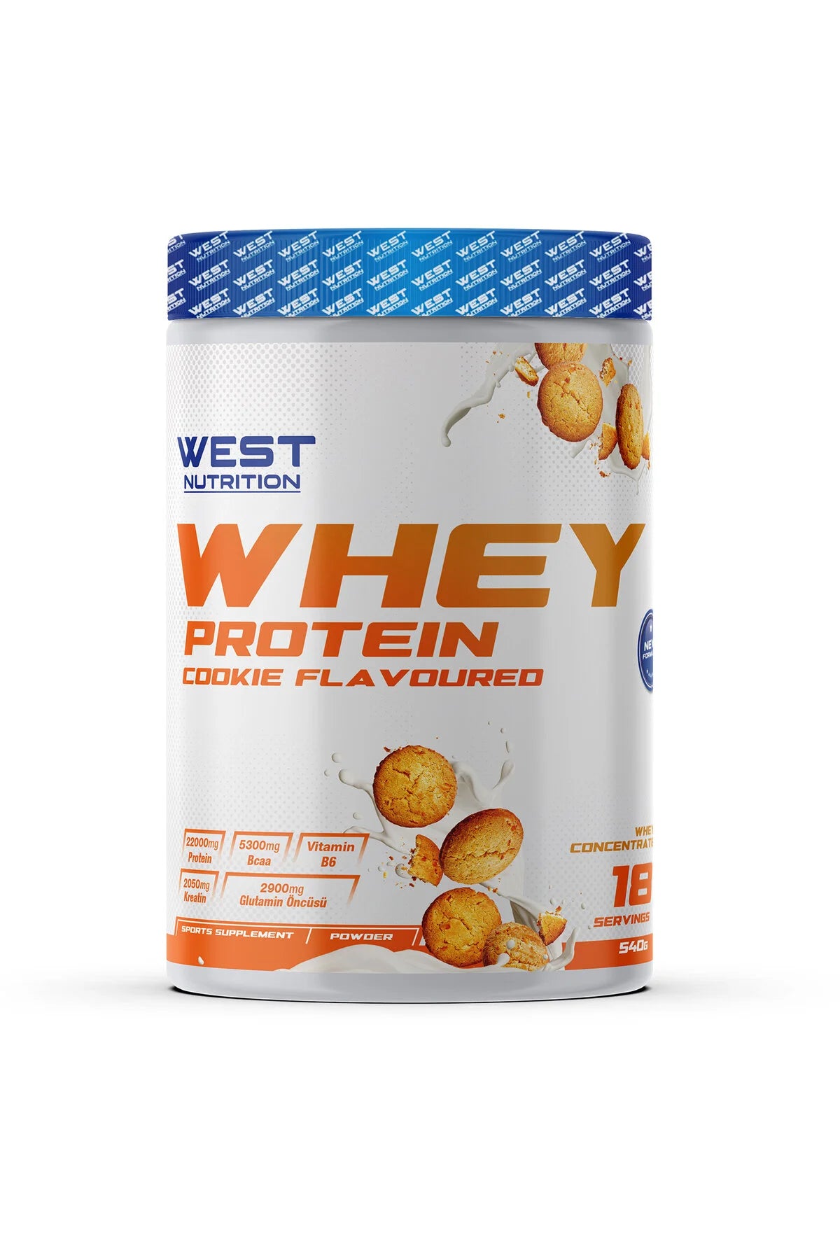 West Whey Protein Tozu 540g 18 Servis - Kurabiye Aromalı Ürün ana görseli
