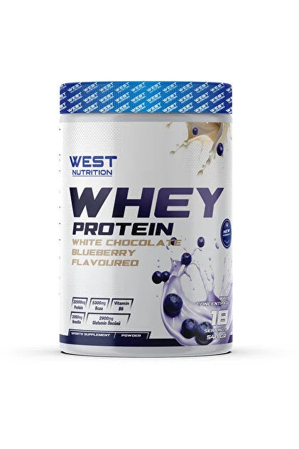 West Whey Protein Tozu 540g 18 Servis - Yaban Mersini ve Beyaz Çikolata Aromalı Ürün ana görseli