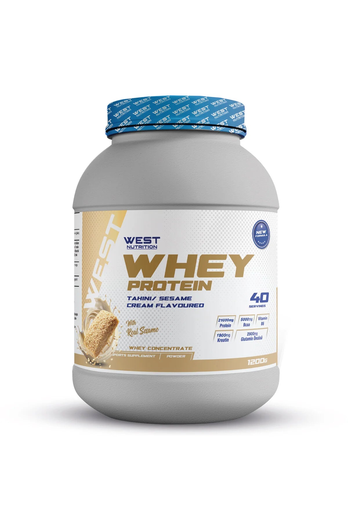 West Whey Protein Tozu 1200g - Tahin ve Susam Krema Aromalı