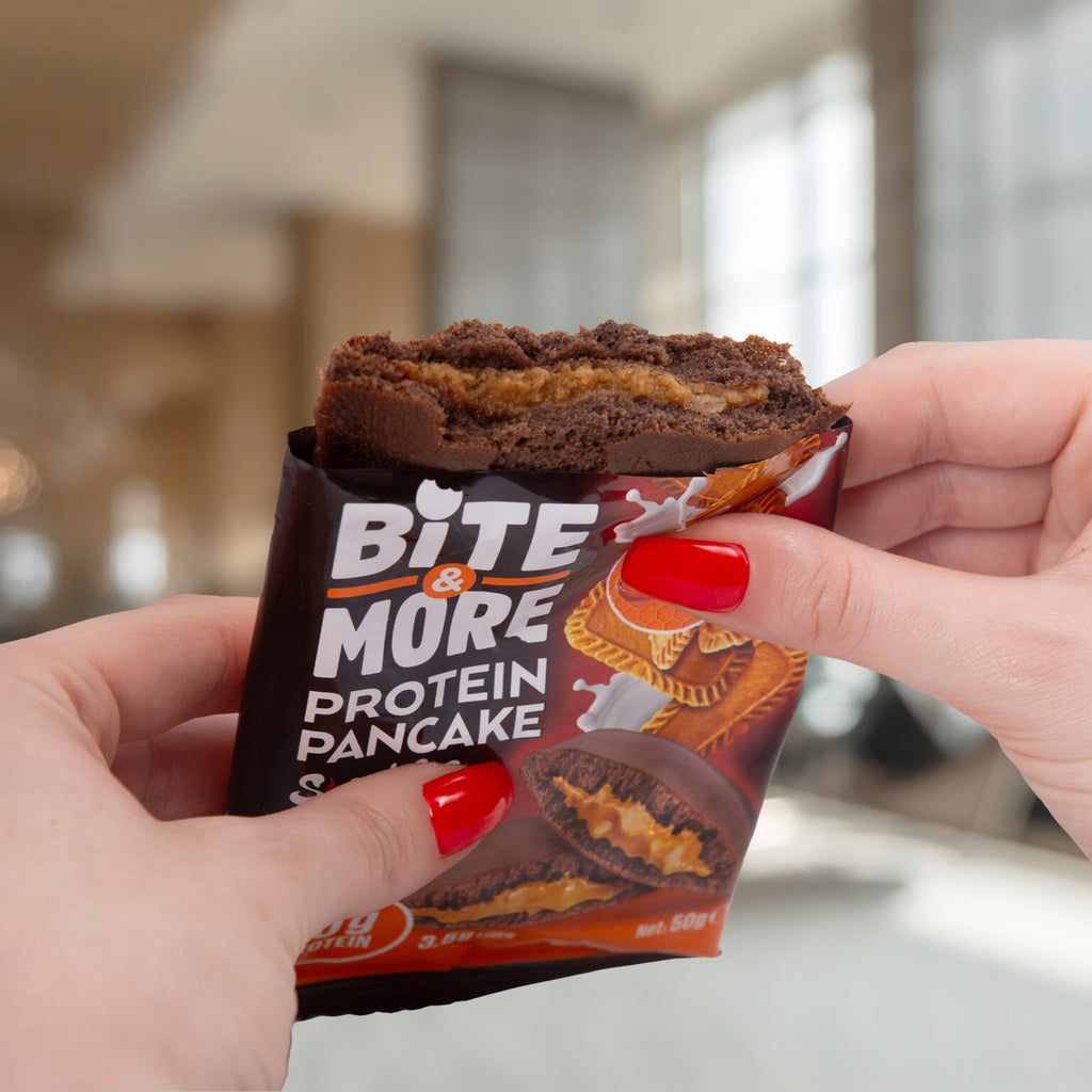 Bite & More Protein Speculoos Pancake 50g Kakao Karamel Bisküvi Pankek (12li Kutu)