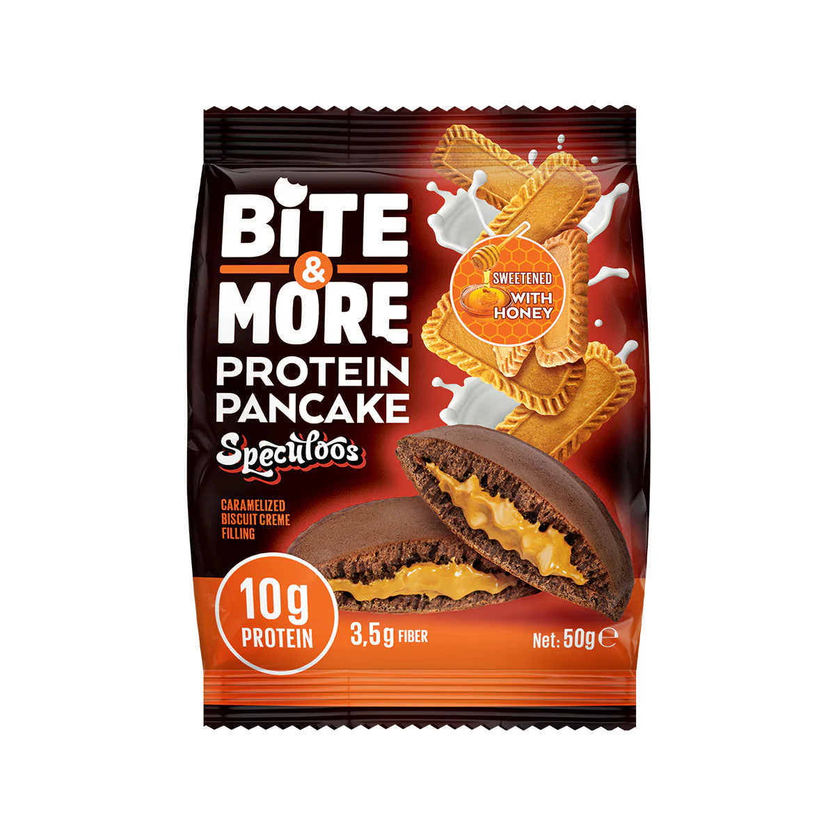 Bite & More Protein Speculoos Pancake 50g Kakao Karamel Bisküvi Pankek (12li Kutu) Ürün ikincil görseli