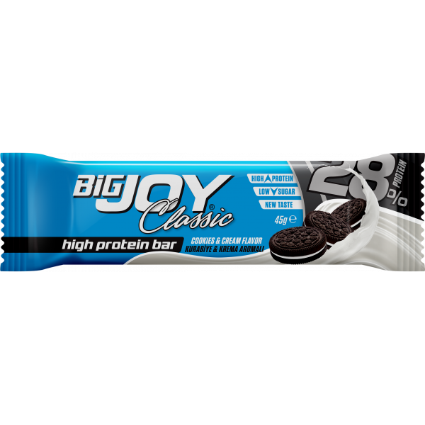Bigjoy Classic High Protein Bar Cookies and Cream - (45g x 16 Adet)