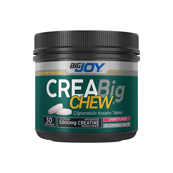 Bigjoy CreaBig Chew - 120 Tablet Vişne Aromalı Çiğnenebilir Kreatin