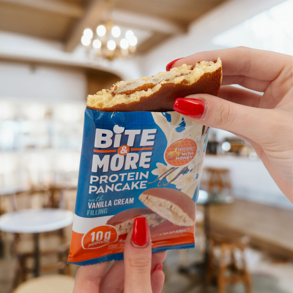 Bite & More Protein Pancake 50g Vanilya Kremalı Pankek (12li Kutu)