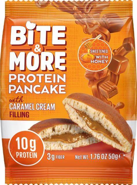 Bite & More Protein Pancake 50g Karamel Kremalı Pankek (12li Kutu) Ürün ikincil görseli