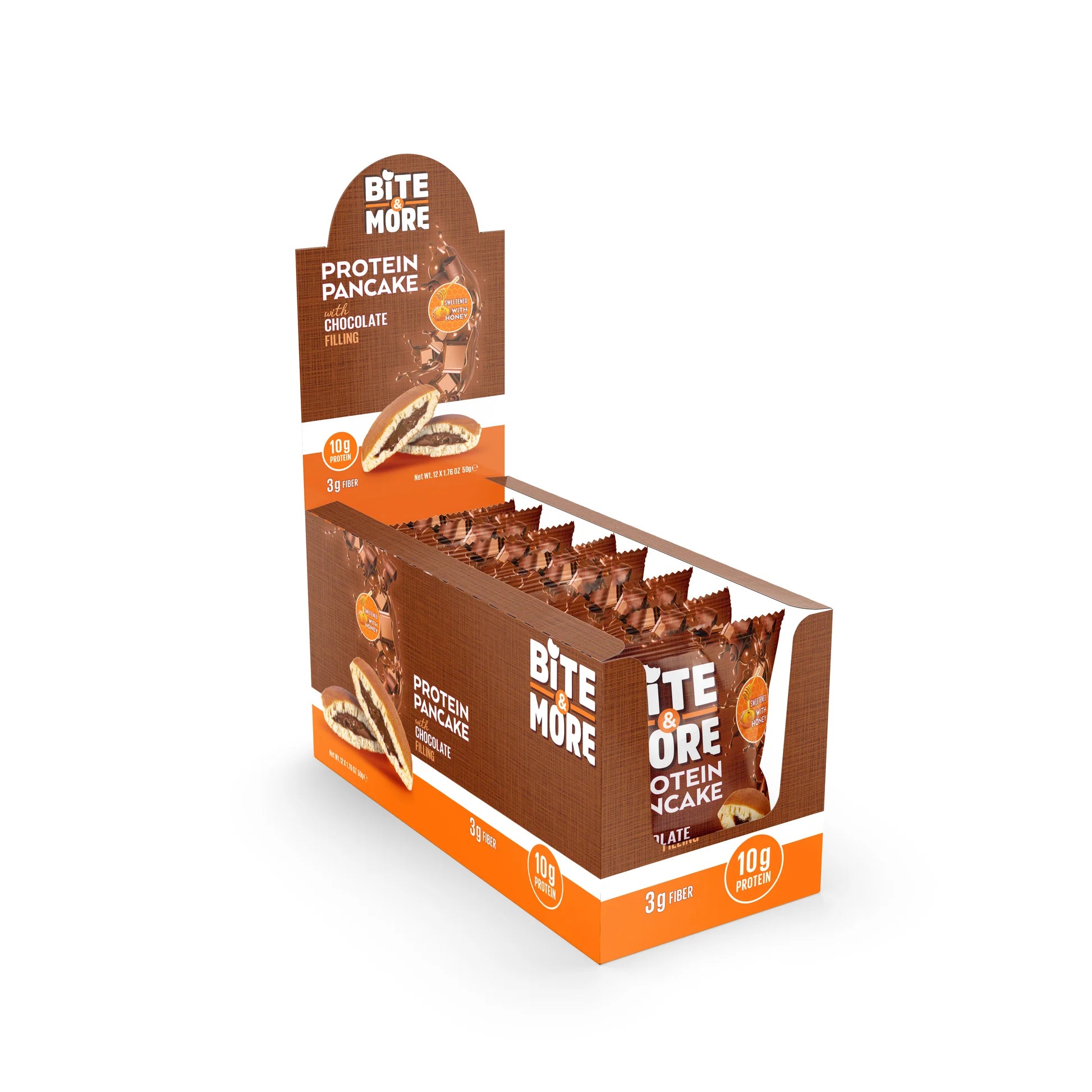 Bite & More Protein Pancake 50g Çikolata Kremalı Pankek (12li Kutu)
