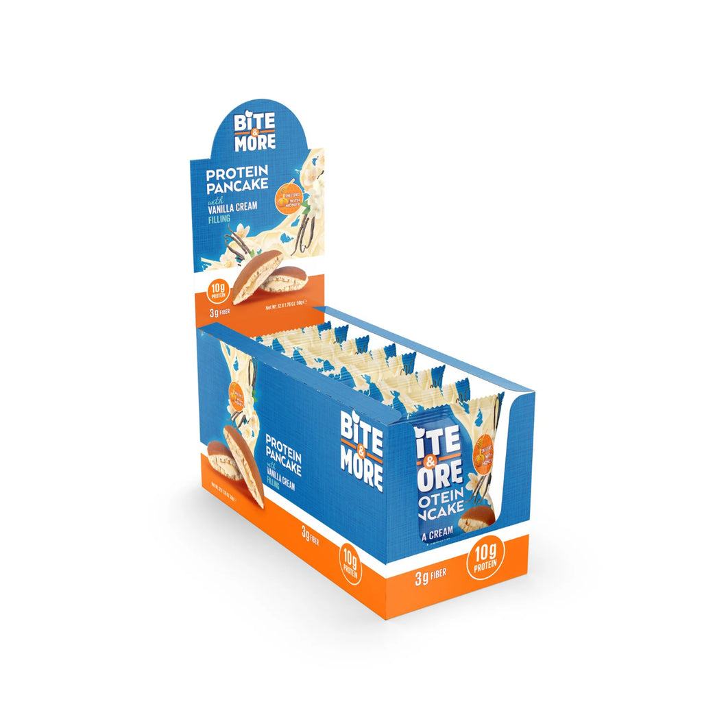 Bite & More Protein Pancake 50g Vanilya Kremalı Pankek (12li Kutu)
