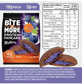 Bite & More Protein Pancake 50g Yaban Mersinli Pankek (12li Kutu)