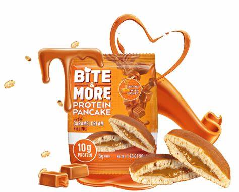 Bite & More Proteinli Pancake 50g Karamel Kremalı Pankek(Tekli) Ürün ikincil görseli