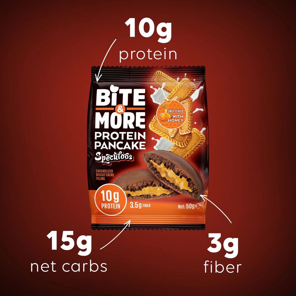 Bite & More Proteinli Pancake 50g Speculoos Kurabiyeli Pankek(Tekli)