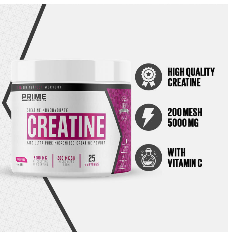 Prime Nutrition Creatine 126g Aromasız Toz Kreatin Monohidrat Ürün ikincil görseli