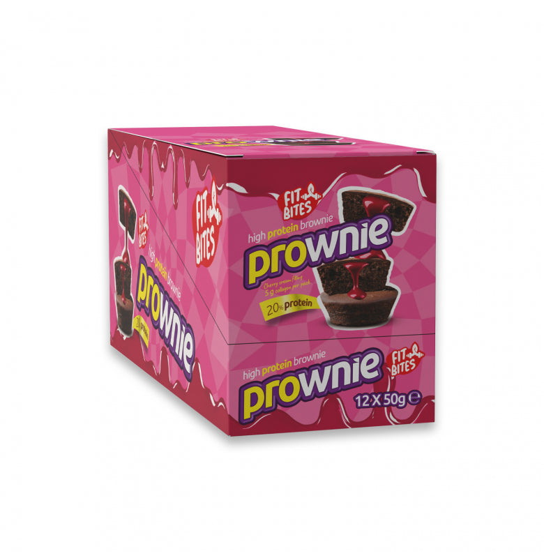 Fit Bites Prownie Yüksek Proteinli Brownie 50g Vişne Kremalı (12li Kutu) Ürün ana görseli