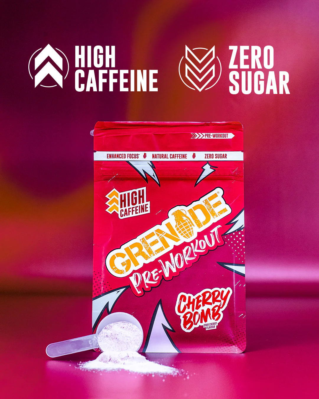 Grenade Cherry Bomb 330g Kiraz Aromalı Pre-Workout Tozu Ürün ikincil görseli