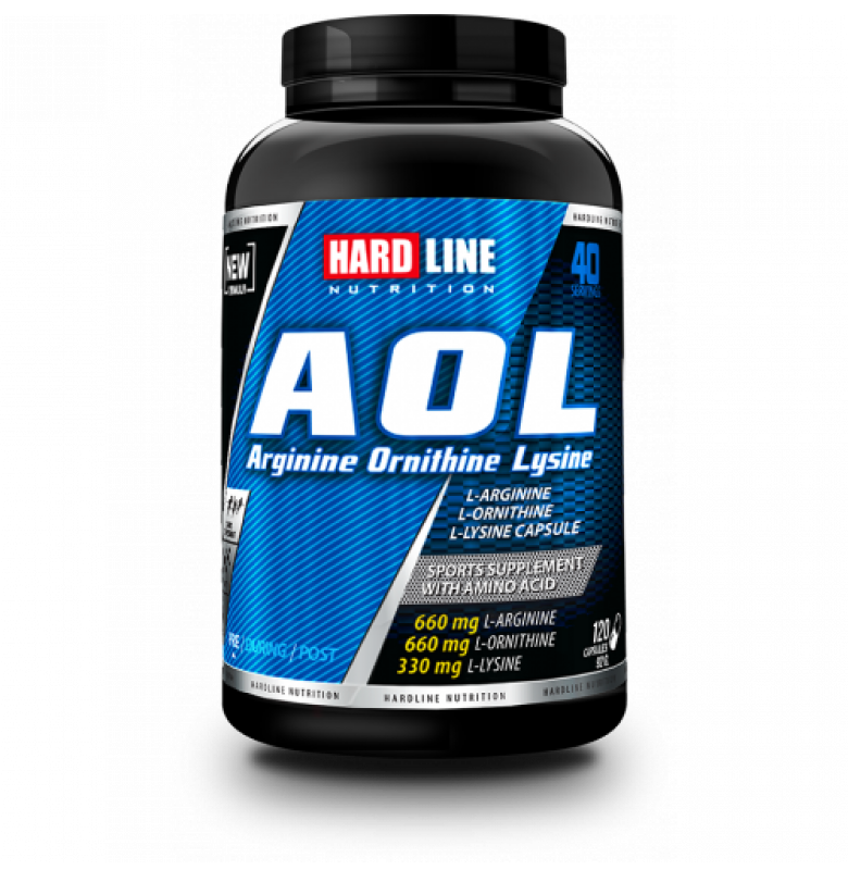 Hardline AOL 120 Kapsül - Arjinin Ornitin Lizin AminoAsit
