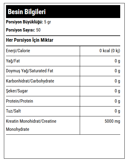 Hardline Creatine Creapure® 250g - Aromasız Toz Mikronize Kreatin Ürün ikincil görseli