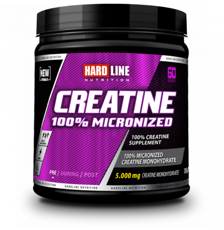 Hardline %100 Creatine Micronized 300 gram - Aromasız Toz Kreatin