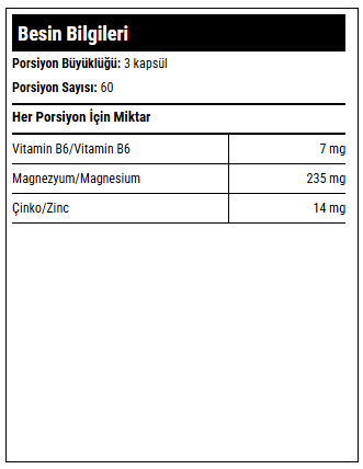 Hardline ZMA Uyku Destek Takviyesi 180 Kapsül | Magnezyum, Çinko, B6