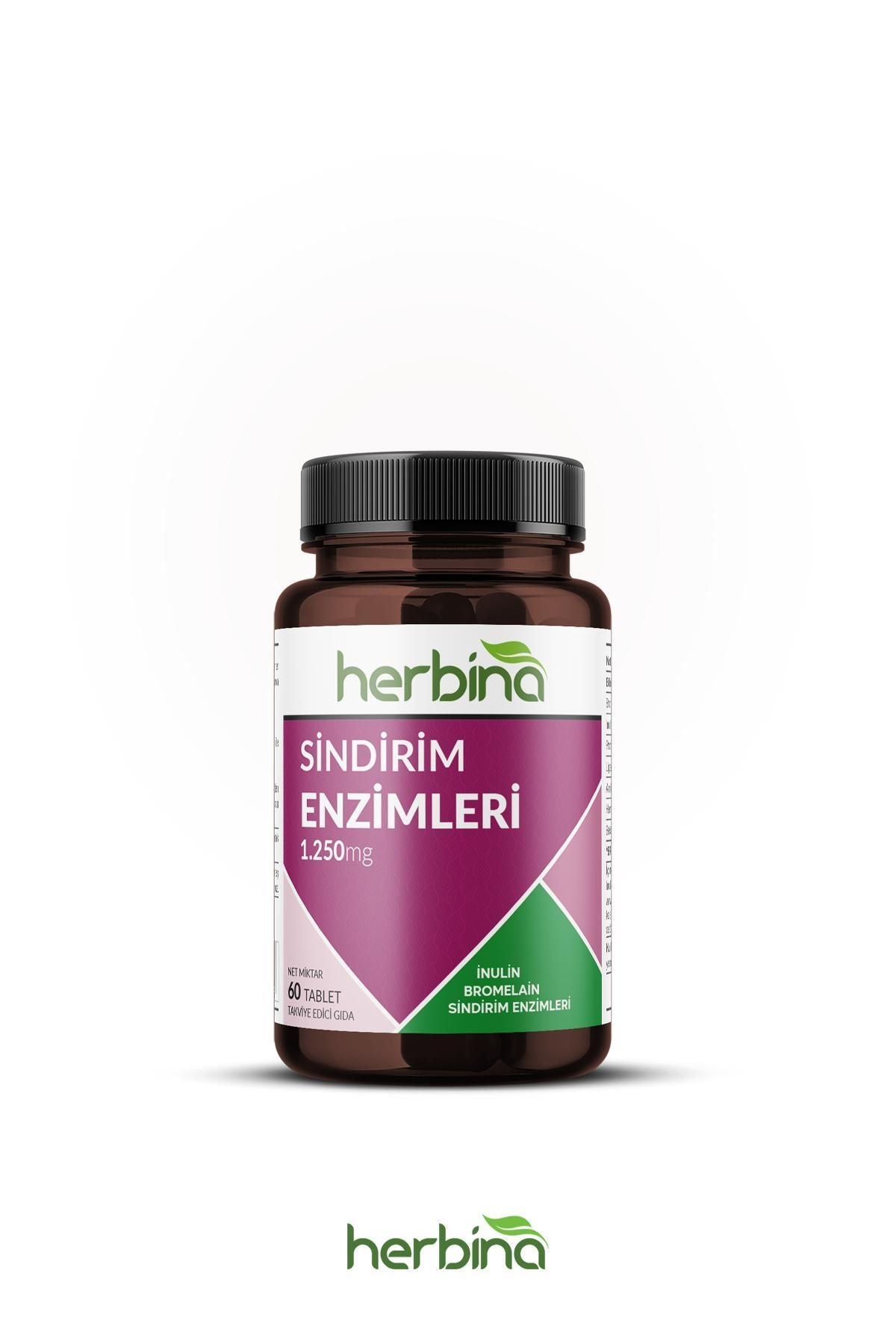 Herbina Sindirim Enzim Takviyesi 1250mg 60 Tablet (Bromelain - Lipaz - Proteaz) Ürün ana görseli