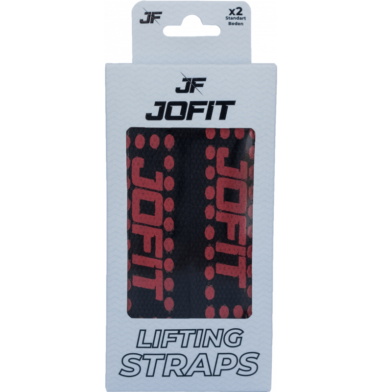 Jofit Lifting Straps Ağırlık Kaldırma Kayışı Siyah Kırmızı Ürün ana görseli