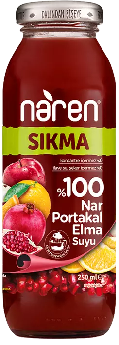 Naren Sıkma %100 Nar & Portakal ve Elma Suyu - 250ml Ürün ana görseli