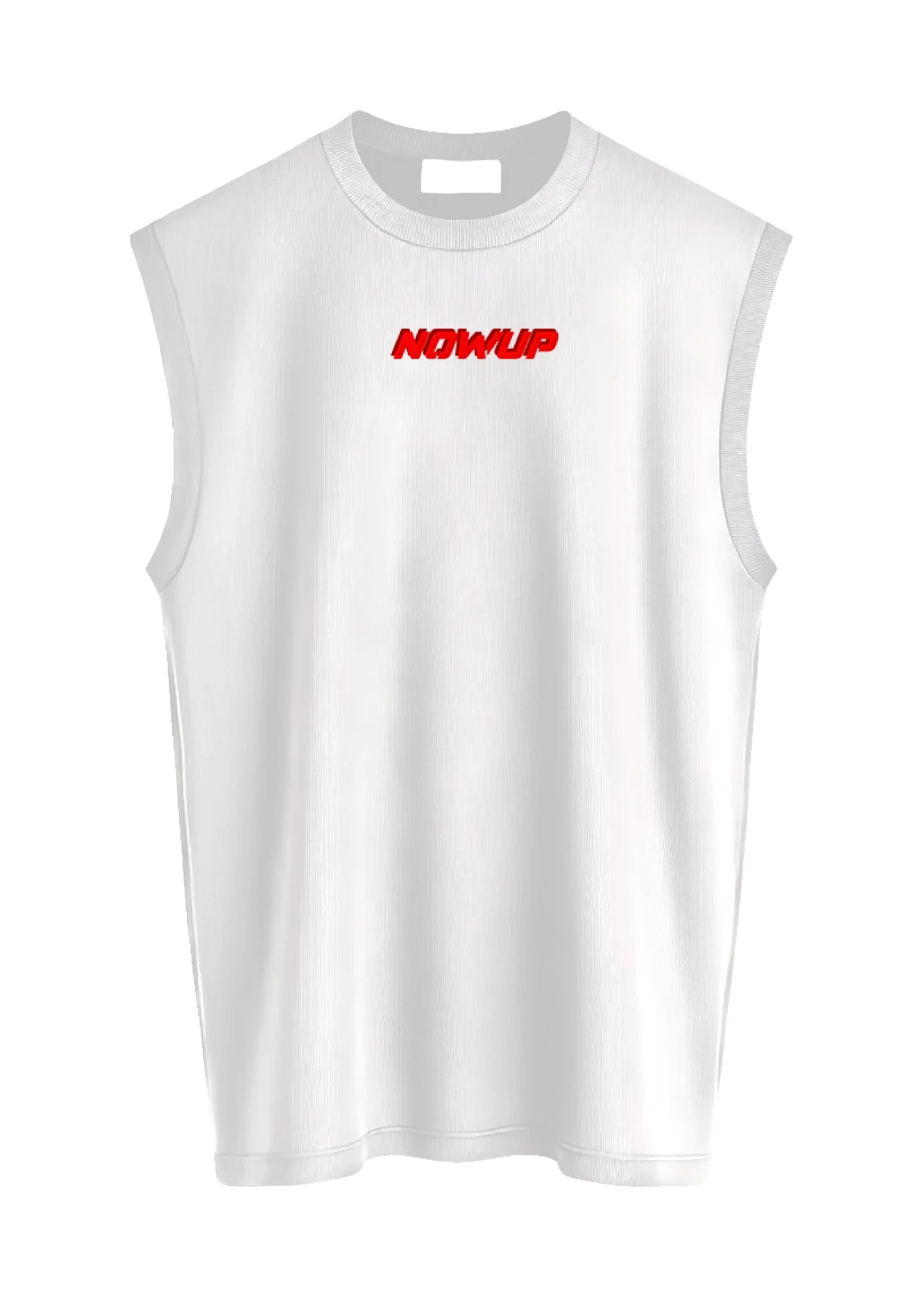 NOWUP NUTRITION Erkek Oversize Spor Atlet Pamuk - Beyaz Gym Rat Ürün ana görseli