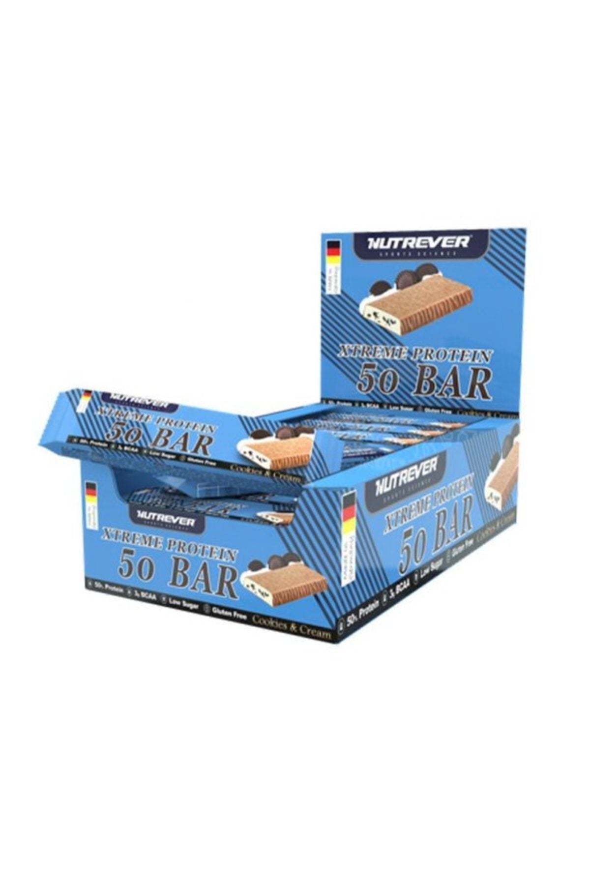 Nutrever Xtreme Protein Bar 50g Kurabiye ve Kremalı (24lü Kutu) Ürün ana görseli