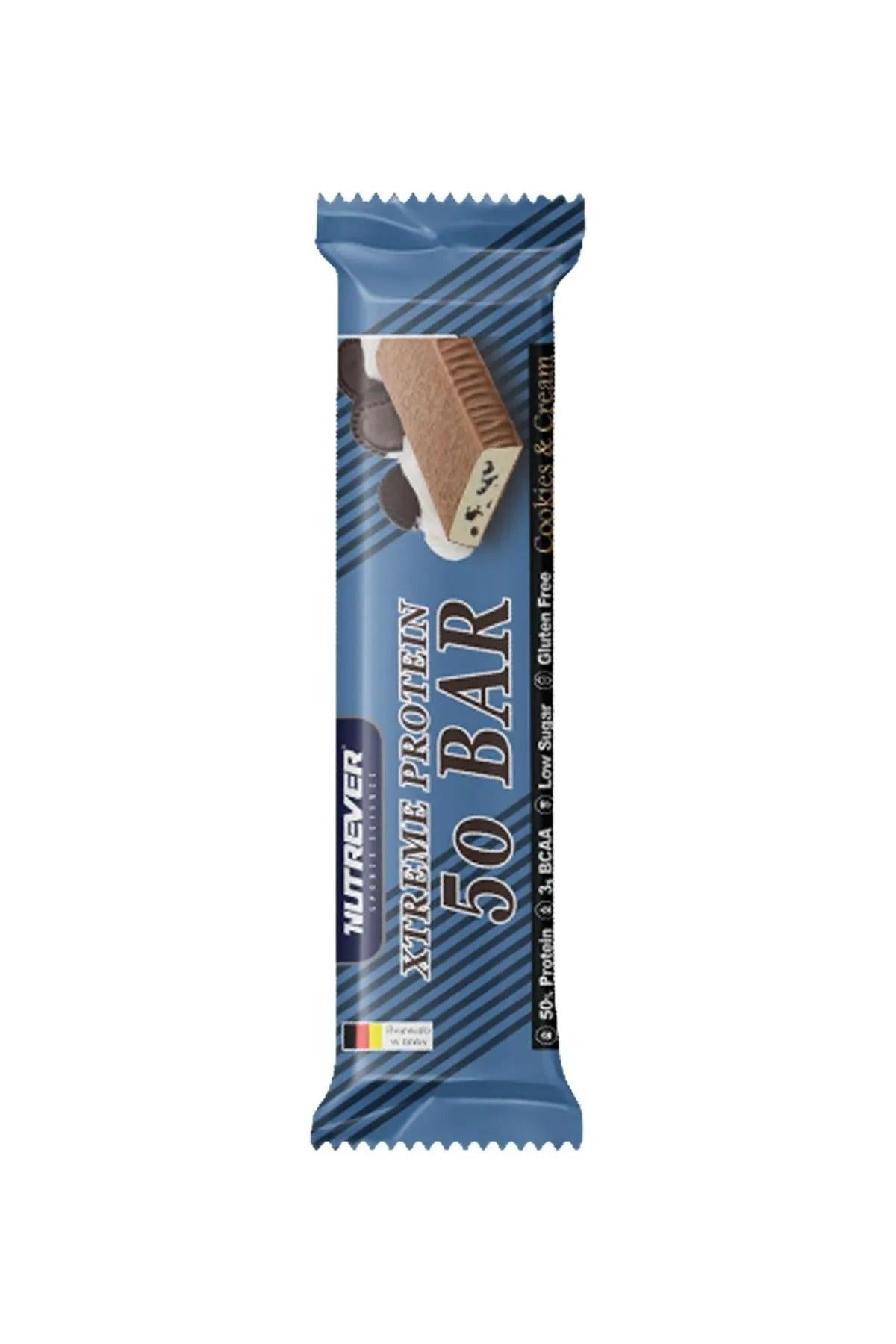 Nutrever Xtreme Protein Bar 50g Kurabiye ve Kremalı (24lü Kutu)