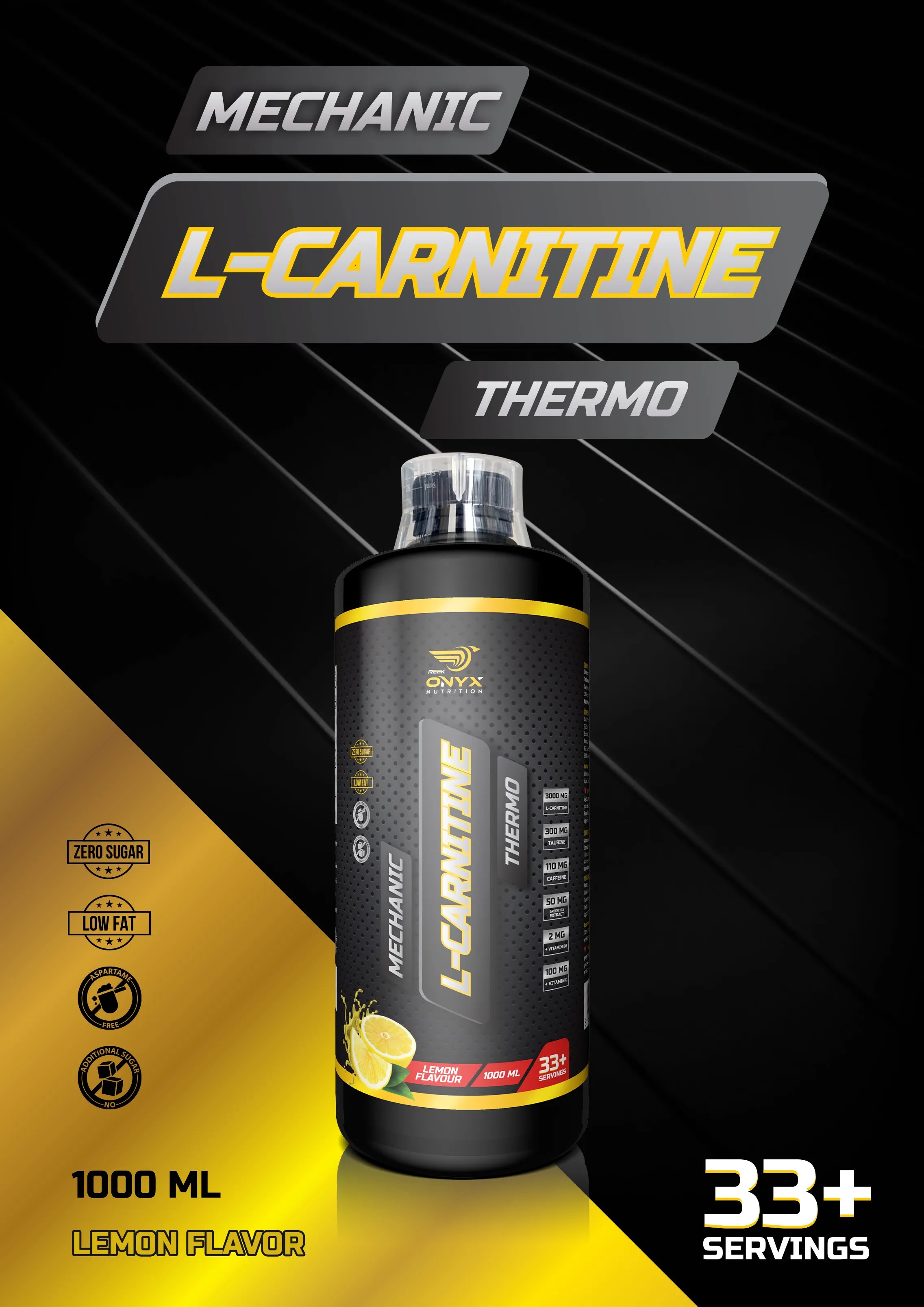 ONYX Sıvı L-Carnitine Thermo 1000ml Limon Aromalı Karnitin Ürün ikincil görseli