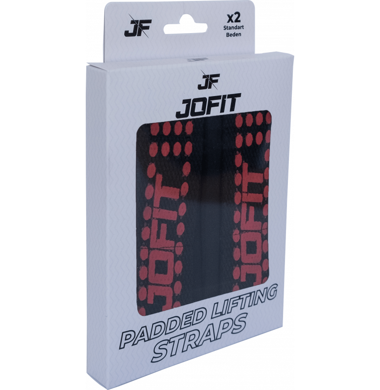 Jofit Padded Straps Destekli Ağırlık Kaldırma Kayışı Siyah Kırmızı Ürün ikincil görseli