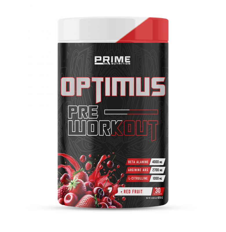 Prime Nutrition Optimus Pre-Workout 420g - Red Fruit Enerji Ürün ana görseli