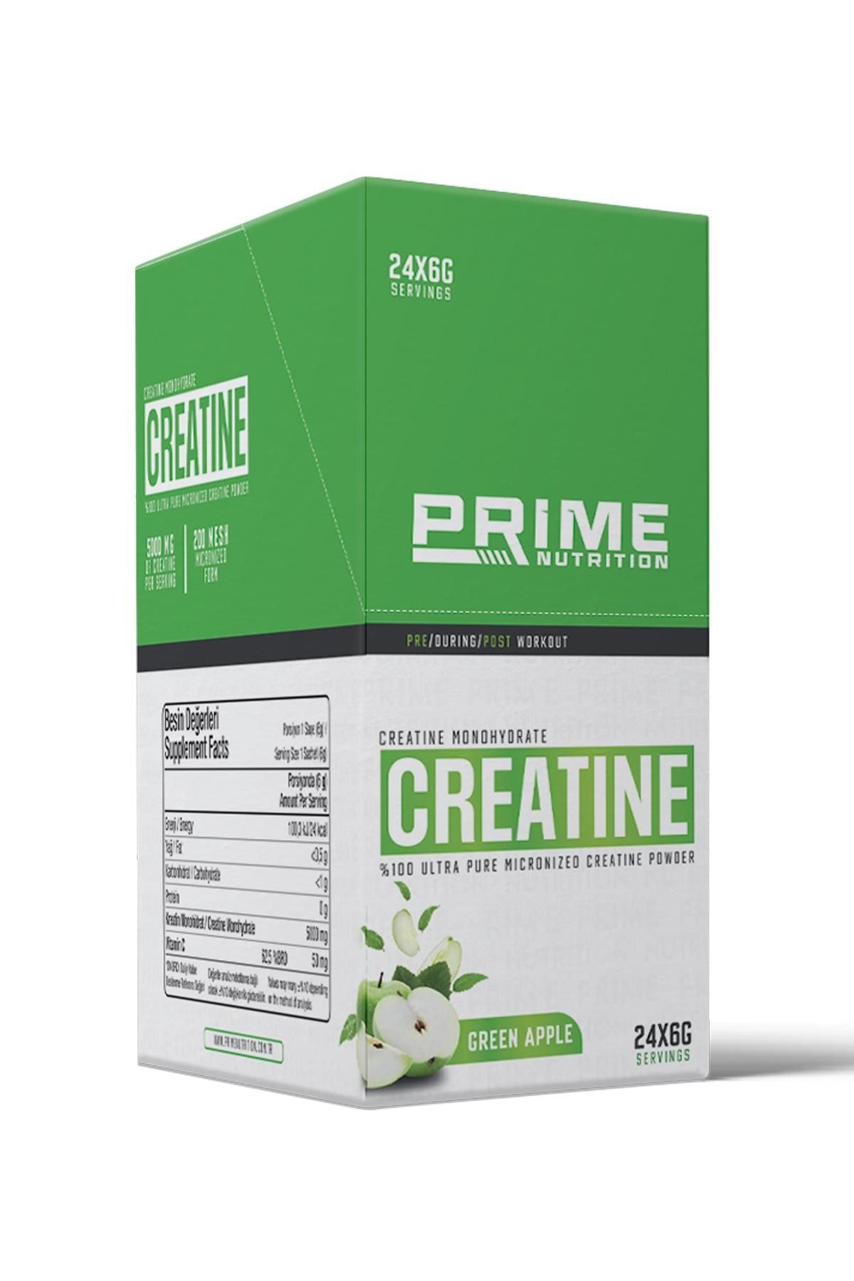 Prime Nutrition Creatine Yeşil Elma Aromalı %100 Mikronize Kreatin - 24 Saşe Ürün ana görseli