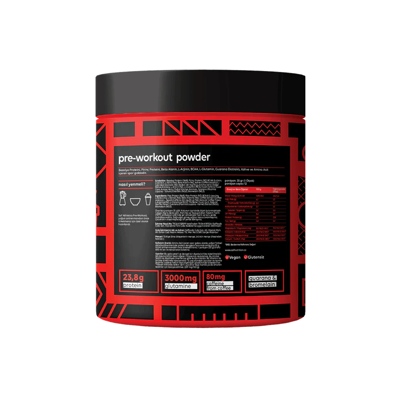 SAF Nutrition Athletics 420g Vegan Toz Pre-Workout Ürün ikincil görseli