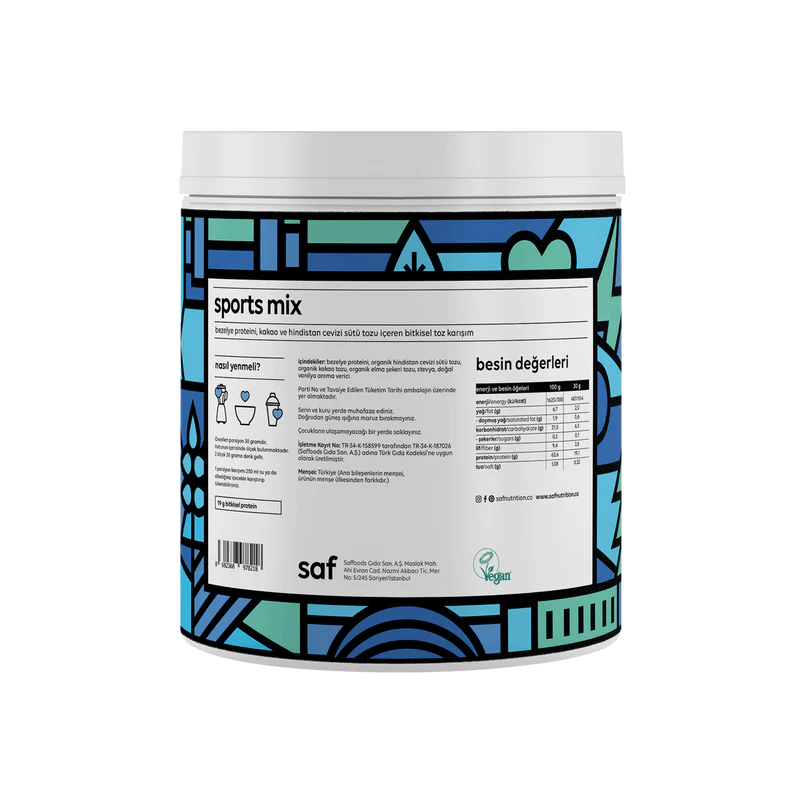 SAF Nutrition Vegan Protein Superfood Sports 360g (Bitkisel Protein) Ürün ikincil görseli