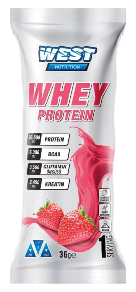 West Whey Protein Çilek Aromalı Protein Tozu (Tekli)