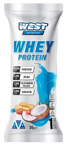 West Whey Protein Yer Fıstığı ve Hindistan Cevizi Aromalı Protein Tozu (Tekli) Ürün ana görseli