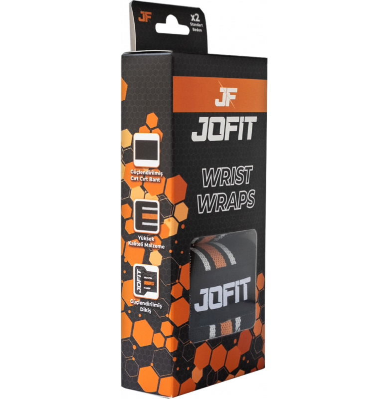 Jofit Wrist Wraps Bilek Desteği Siyah Turuncu Ürün ikincil görseli