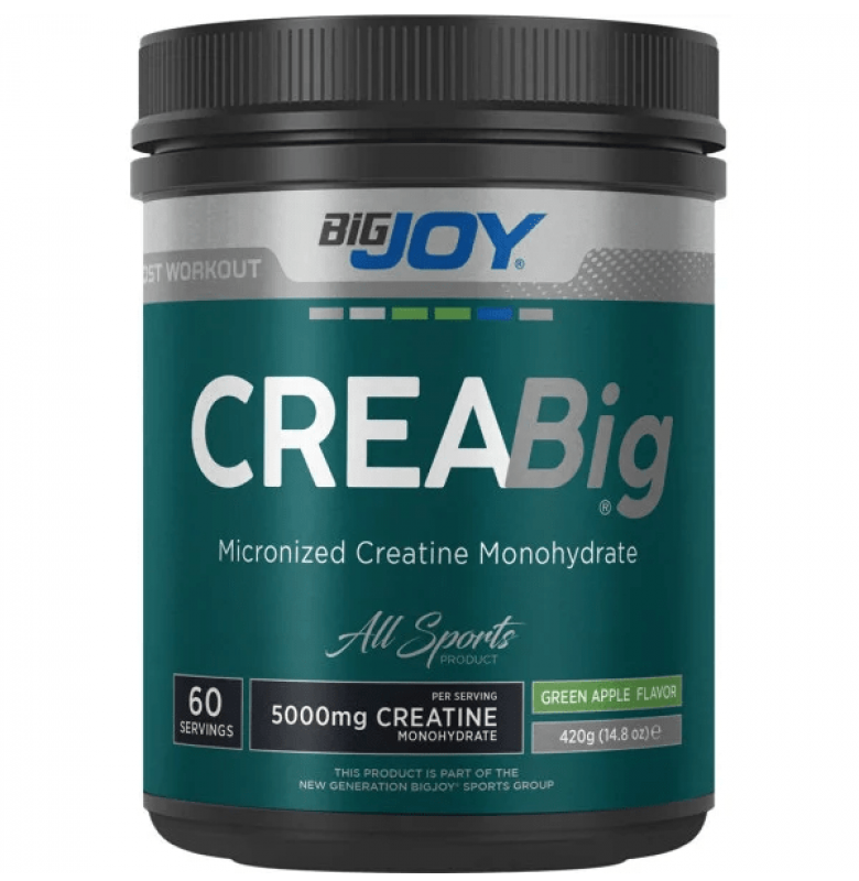 Bigjoy CreaBig Powder 420 gram Yeşil Elma Aromalı Kreatin Ürün ana görseli