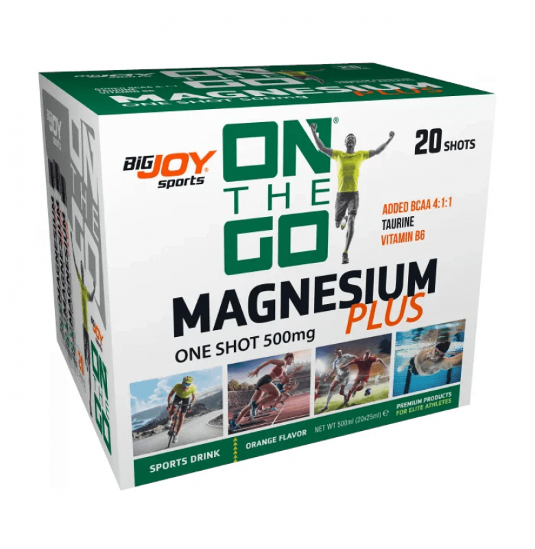 Bigjoy Sports On The Go Magnesium Plus, 25ml Portakal Aromalı Shot
