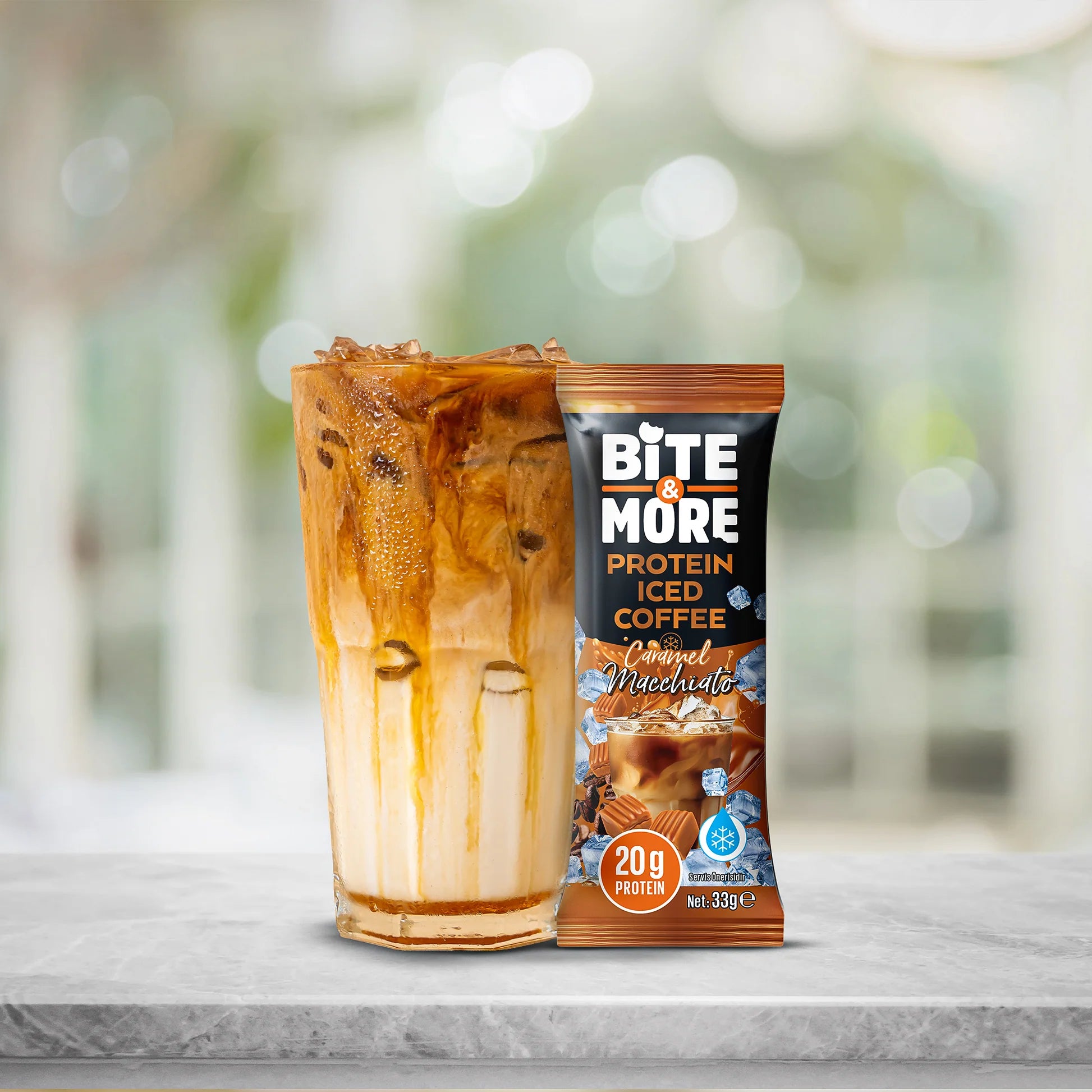 Bite & More Proteinli Soğuk Kahve Karamel Macchiato 33g (Tekli) Ürün ikincil görseli