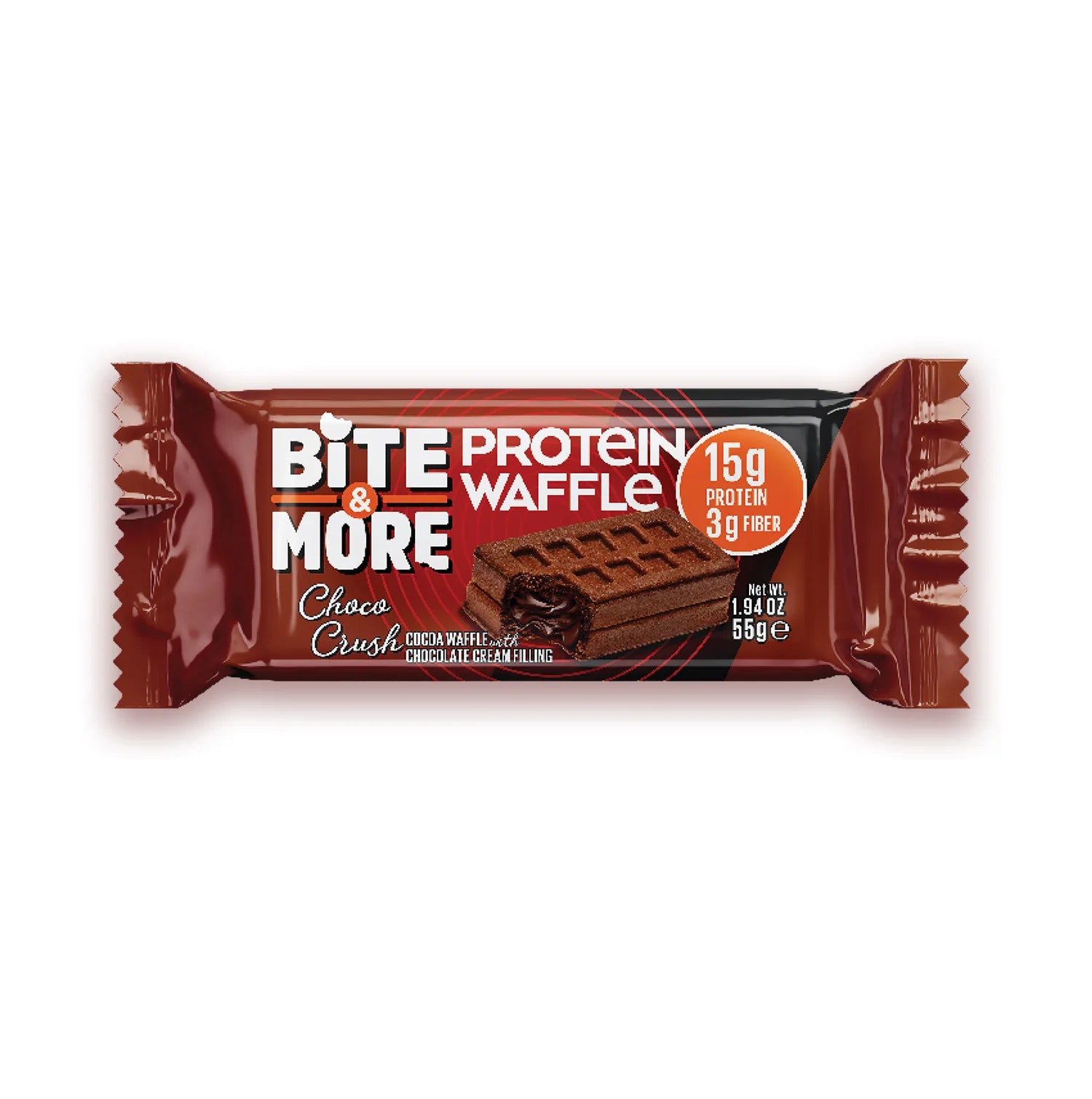 Bite & More Choco Rush Protein Waffle 50g - Çikolata Dolgulu (Tekli) Ürün ana görseli
