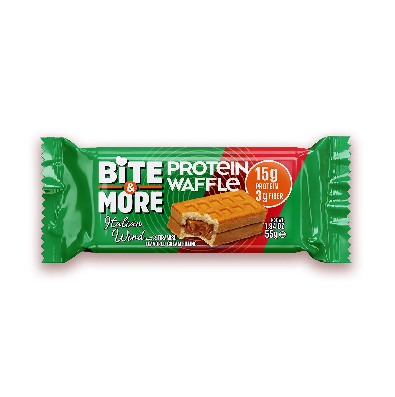 Bite & More Italian Wind Protein Waffle 55g - Tiramisu Aromalı (Tekli) Ürün ana görseli