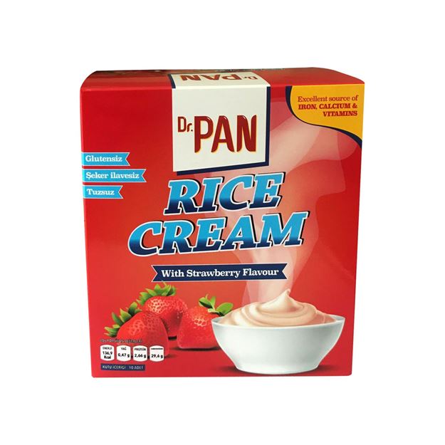 Dr. PAN Rice Cream Çilekli 400g - Yüksek Karbonhidrat Ürün ana görseli