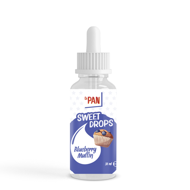 Dr.Pan Sweet Drops Blueberry Muffin 30ml - Kalorisiz Sıvı Tatlandırıcı Ürün ana görseli