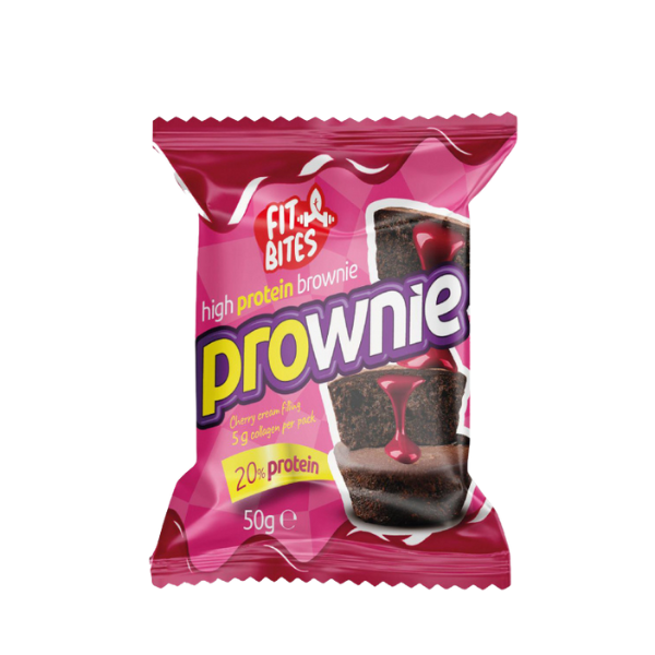 Fit Bites Prownie Yüksek Proteinli 50g Vişne Kremalı Brownie (Tekli) Ürün ana görseli