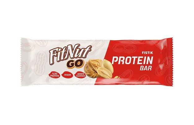 FitNut Go Protein Bar Yer Fıstıklı 40g- Yüksek Protein Ürün ana görseli