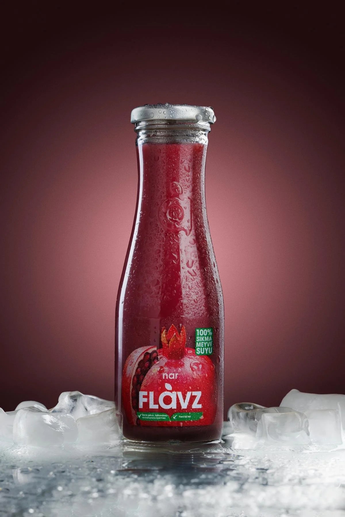 Flavz %100 Doğal Nar Sıkma Meyve Suyu - 640ml Cam Şişe Ürün ikincil görseli