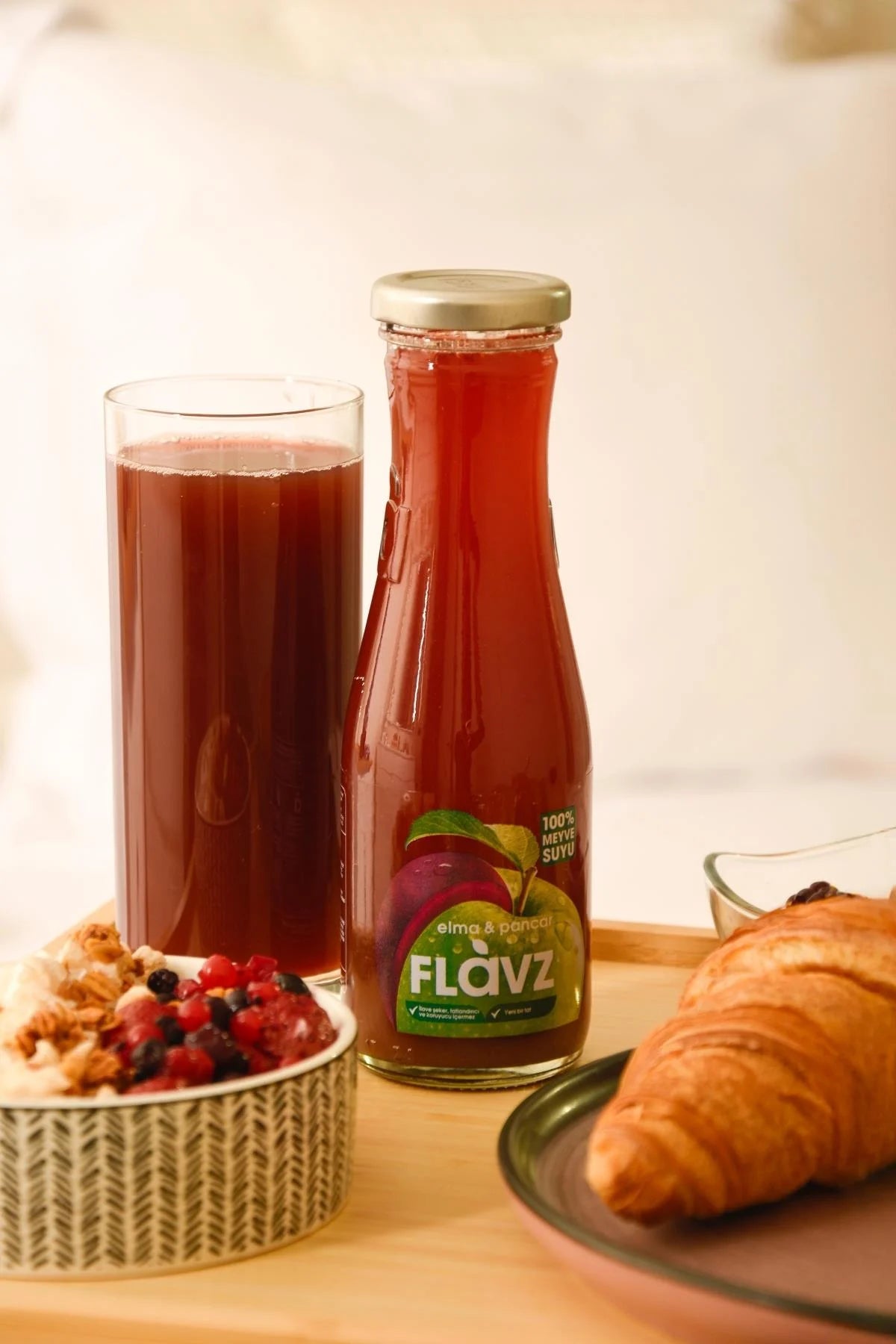 Flavz %100 Doğal Elma ve Pancar Meyve Suyu - 250ml Cam Şişe Ürün ikincil görseli