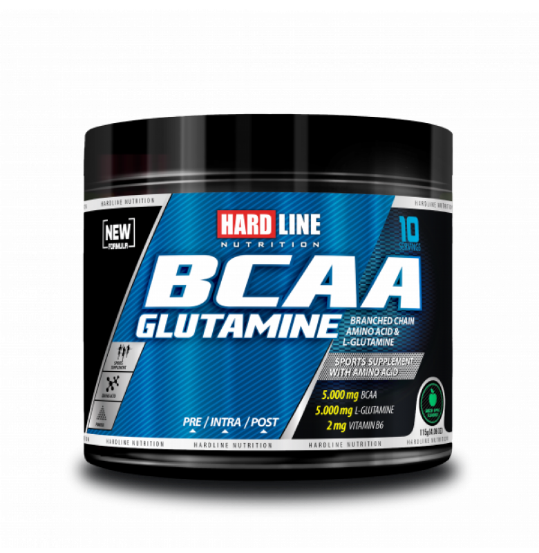 Hardline BCAA + Glutamine 115g - Yeşil Elma Amino Asit Ürün ana görseli