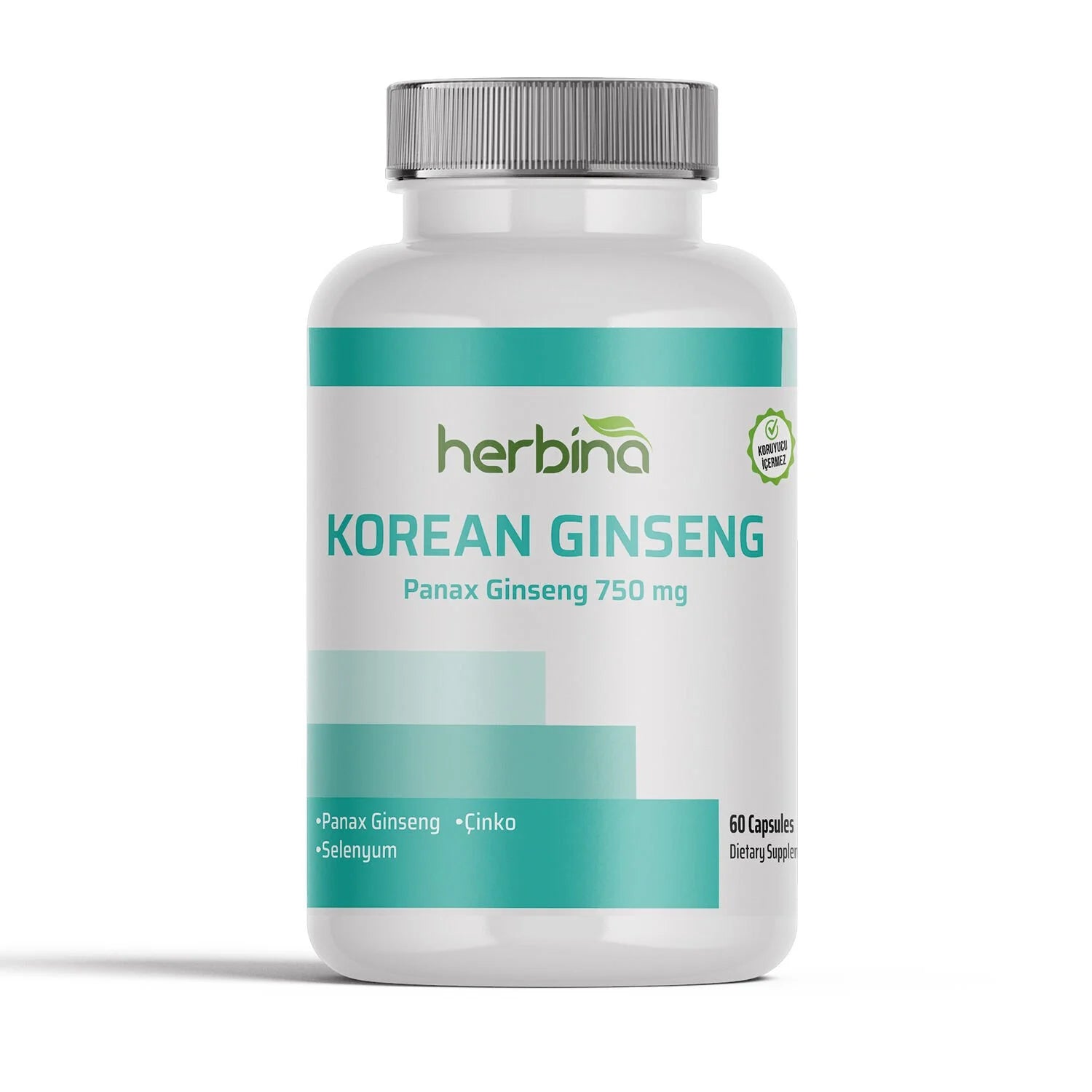 Herbina Kore Ginseng (Panax) 60 Kapsül 750 mg
